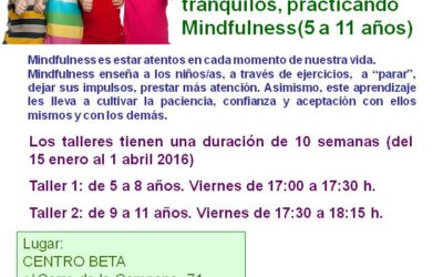 Talleres Mindfulness para niños y adolescentes. Enero-abril 2016