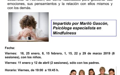 Talleres Mindfulness para adolescentes de 13 a 17 años. Enero-abril 2019